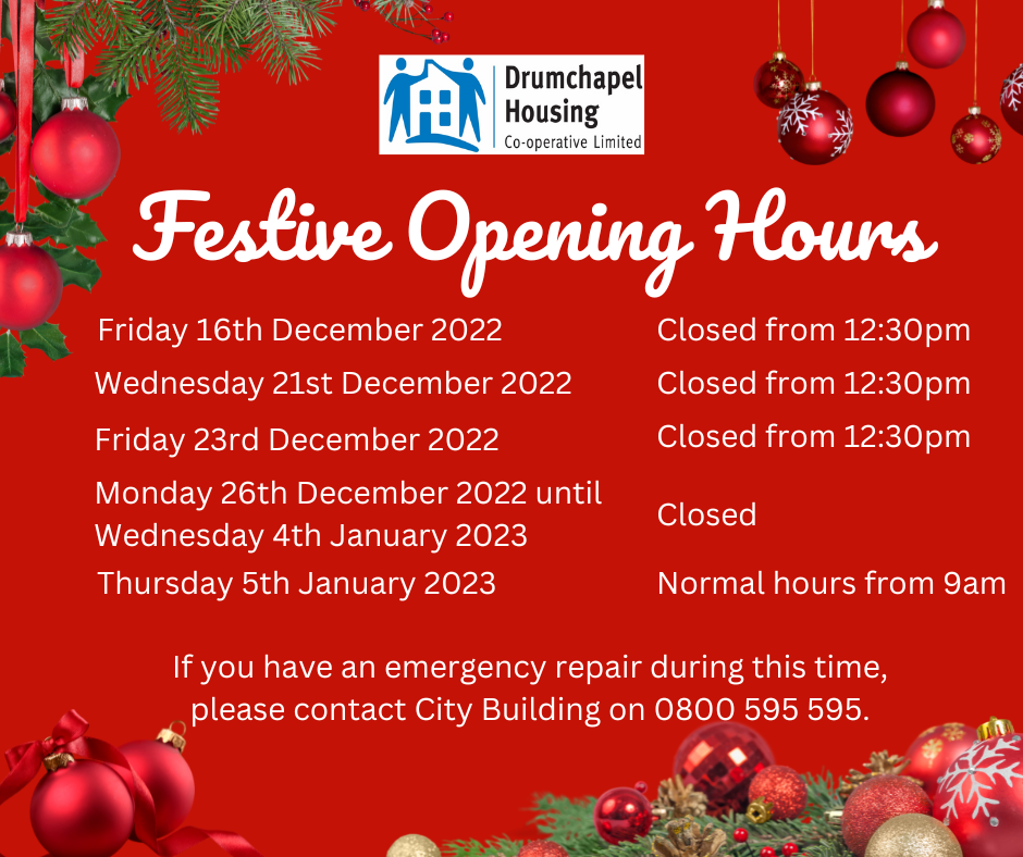 Festive Opening Hours