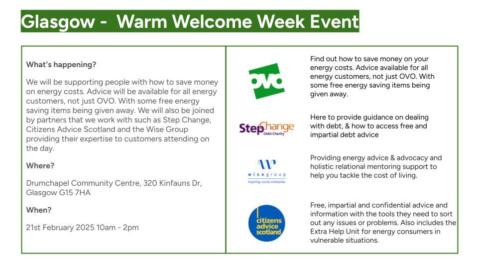 Glasgow Warm Welcome Week